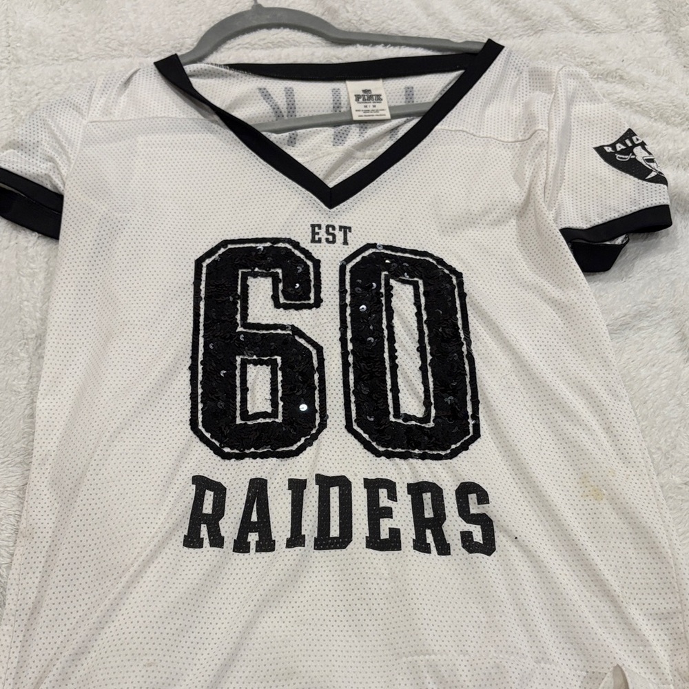 EXCLUSIVE White and Black Women’s Raiders Shirt